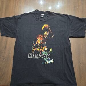 vintage 1998 Hanson band t-shirt black cotton size large